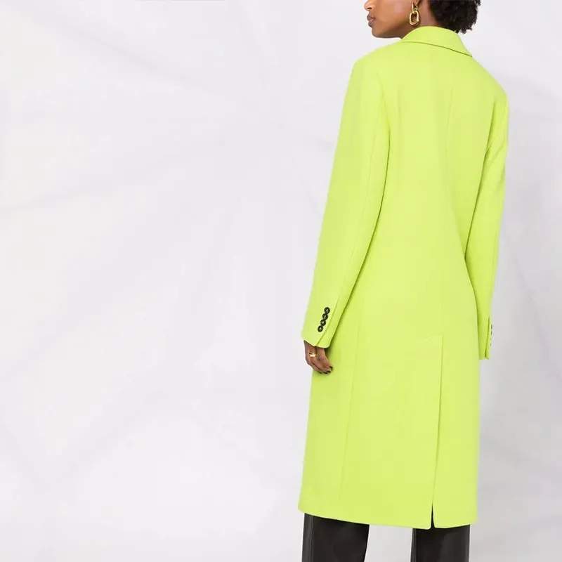 MSGM Coats Women's Green Yellow-5