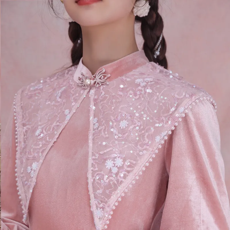 JINYE ORIENTAL Cheongsams Women's Pink-2