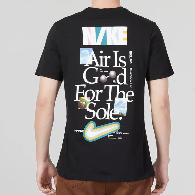 Nike T Shirts Men Black-1
