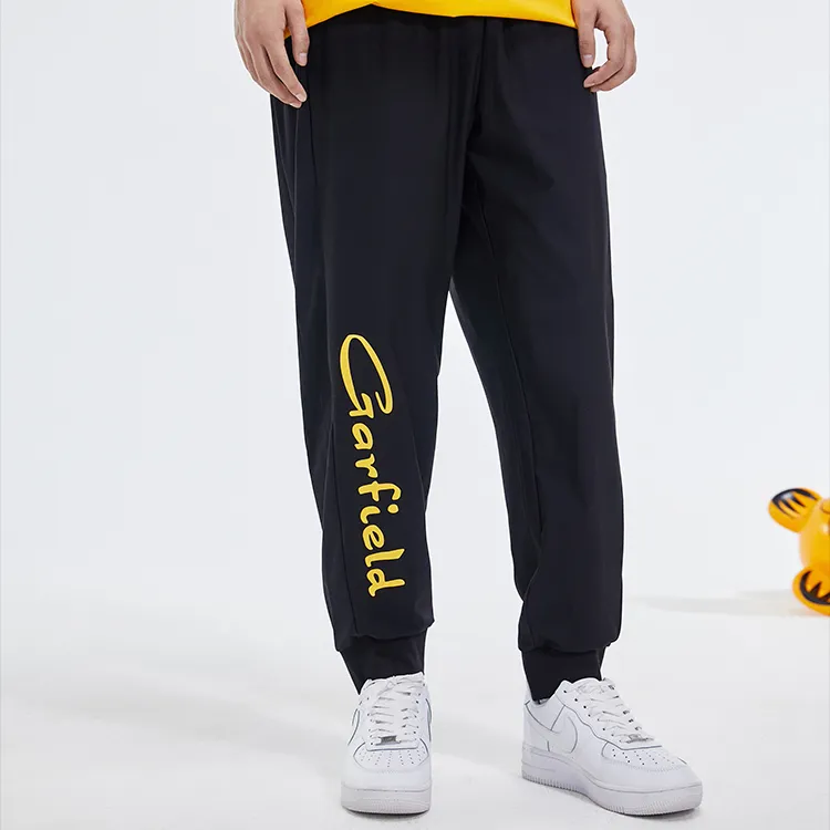 Fun x Garfield Casual Pants Unisex Black-3
