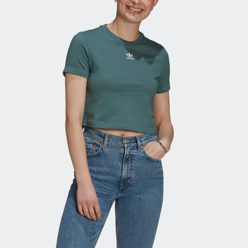 Adidas Originals Crop Tops Women's Green-1