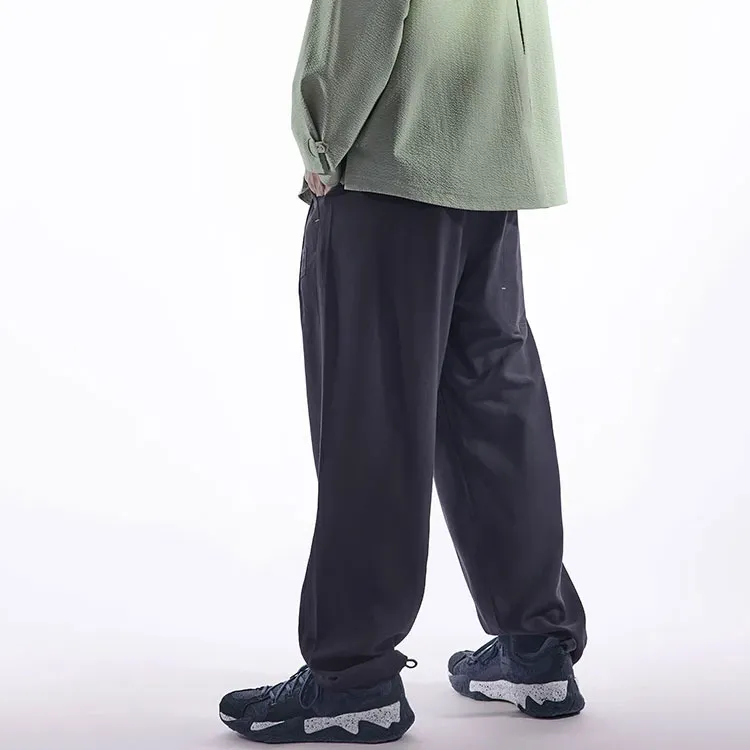 LiNing Li Ning X Jackie Chan Co branded Kung Fu Series Casual Pants Men Charcoal Black-3