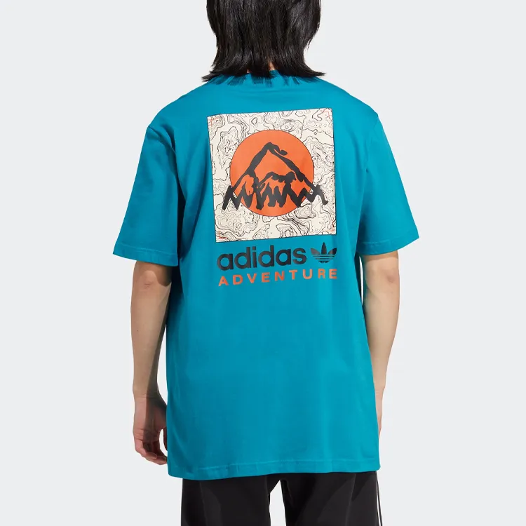 Adidas Originals T Shirt Men's Water Duck Green-2