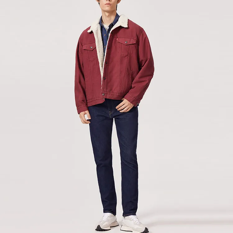 Levis Jackets Men Burgundy-2