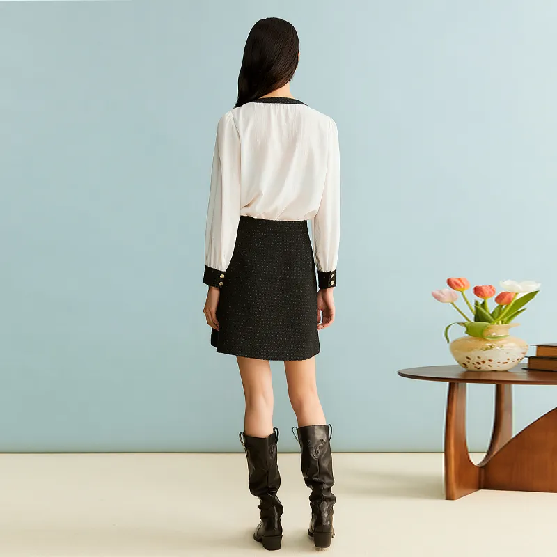 Yiner Casual Short Skirts Women's Black-1