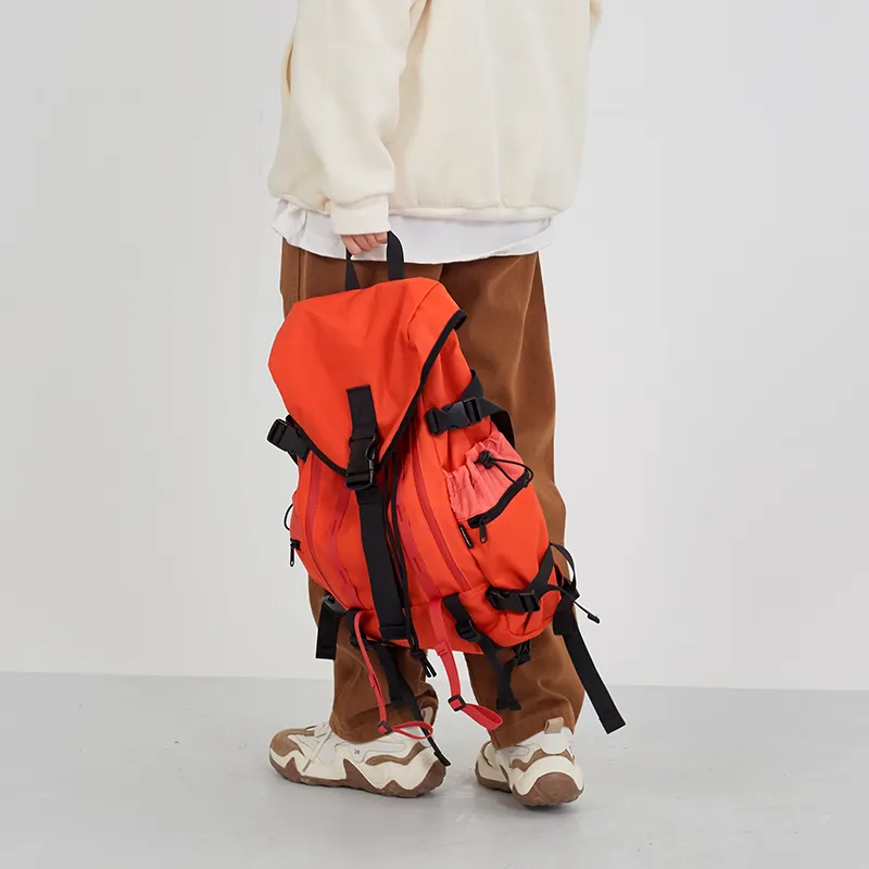 MYEDITION 18 27L Backpack Outdoor Bag Fabric Orange Red Unisex-8