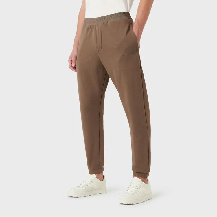 EMPORIO ARMANI Knitted Sweatpants Men Brown-3