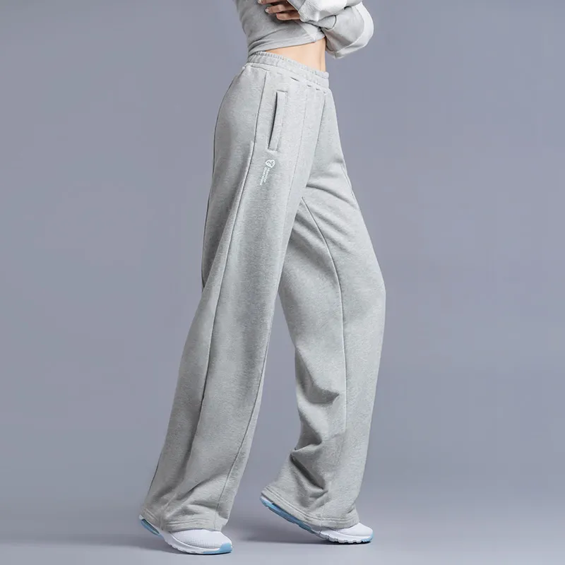 Monster Guardians Wide Leg Sports Pants Women's Mist Gray-4
