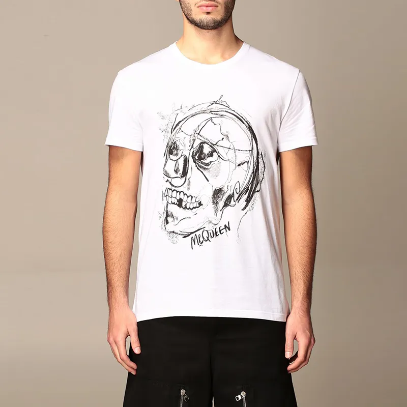 Alexander McQueen T Shirts Men White-2