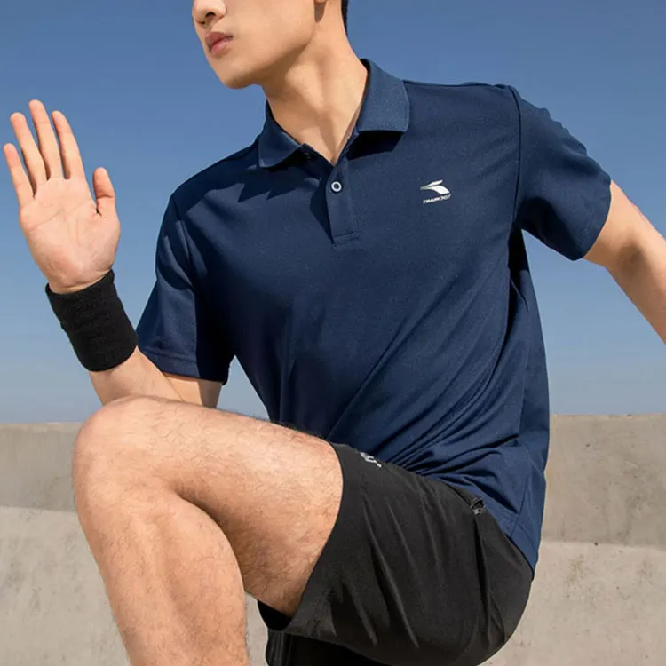 361° Polo Shirts Men Heather Gray & Navy Blue-3