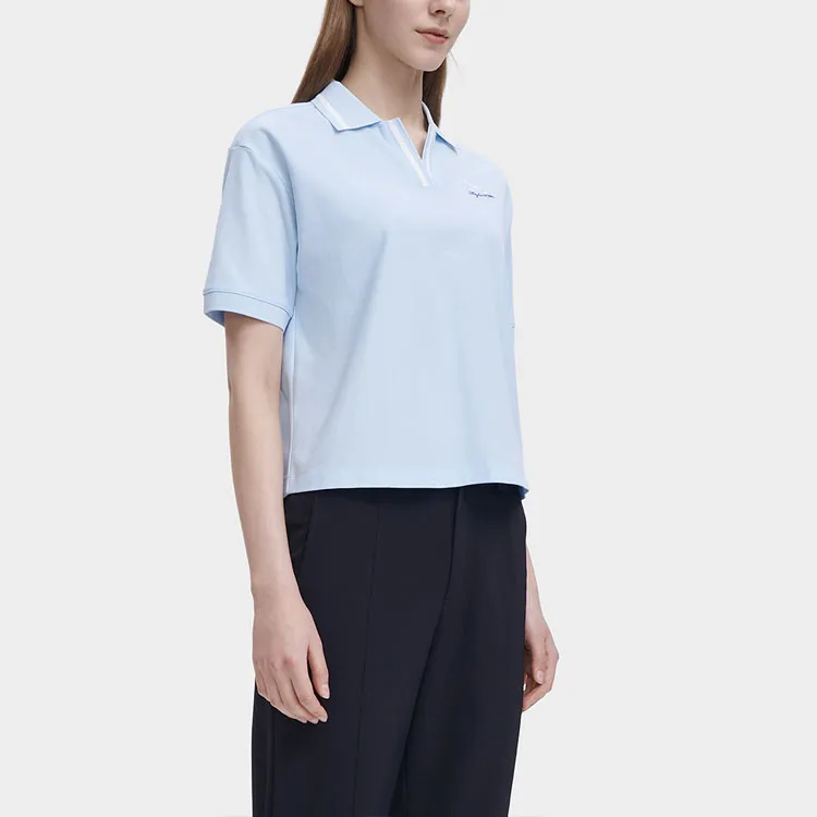 FILA Polo Shirts Women's Dusty Aqua Blue-4