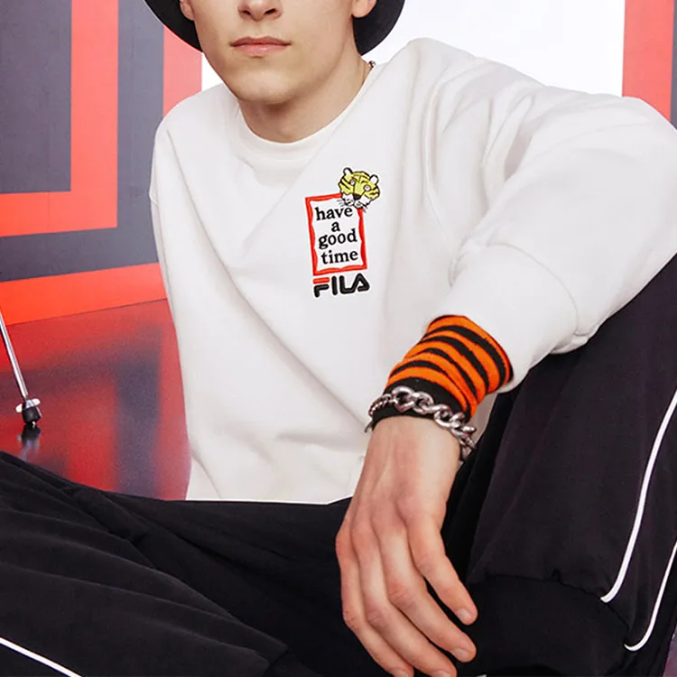 FILA x Have A Good Time Co branded Year Of The Tiger Collection Sweatshirt Unisex Cloud White-2