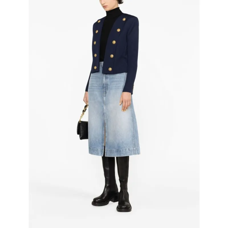 BALMAIN Jackets Women's Marine Blue-3