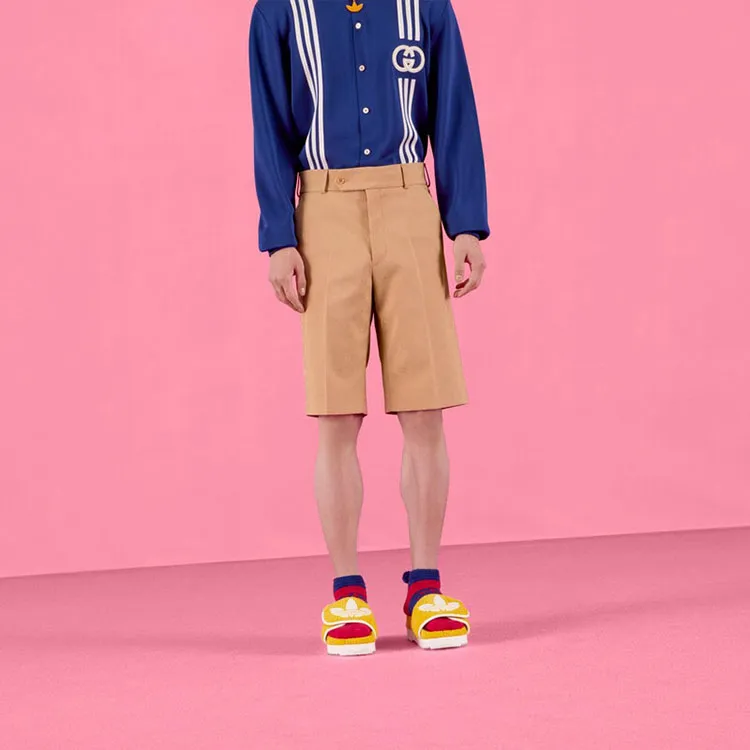 GUCCI X Adidas Gg Trefoil Jacquard Shorts-1