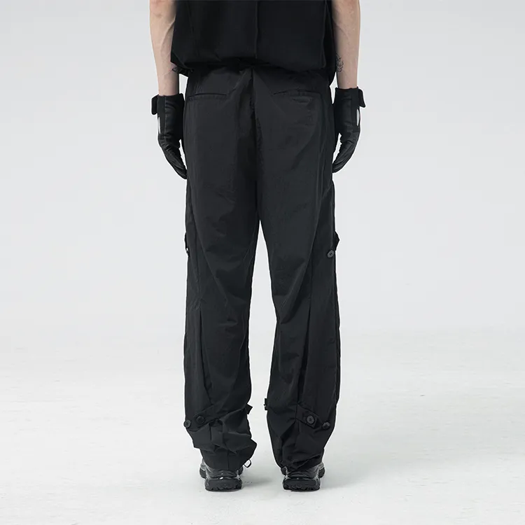 ATTEMPT Cargo Pants Casual Pants Unisex Black-3