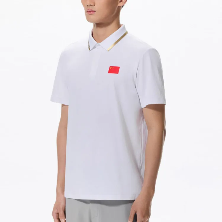 Anta Champion Series Polo Shirt Men's Gravel White-1