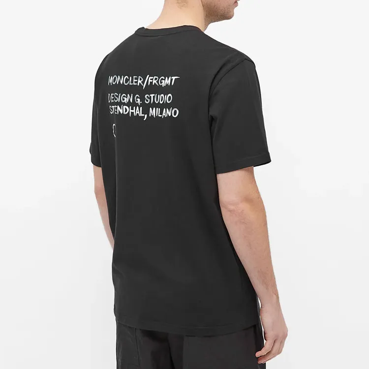 Moncler x Fragment, T Shirt Unisex Black-2