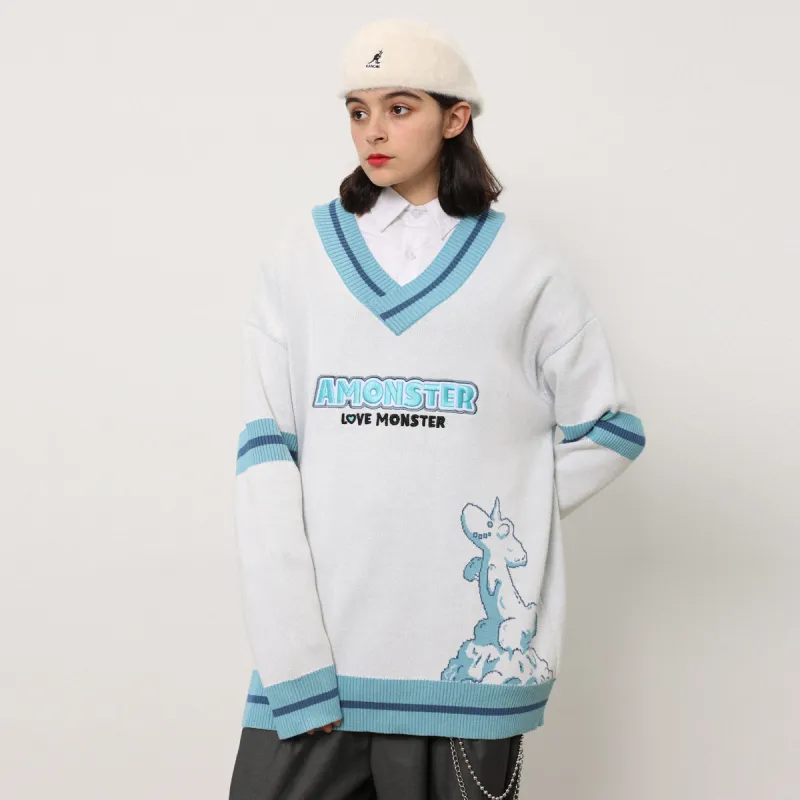 AMONSTER Sweaters Unisex Vintage White-2