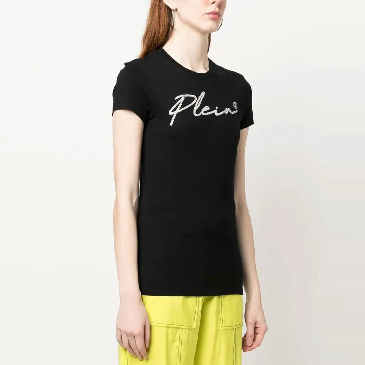 PHILIPP PLEIN Logo embellishment Stretch modal T shirt-3