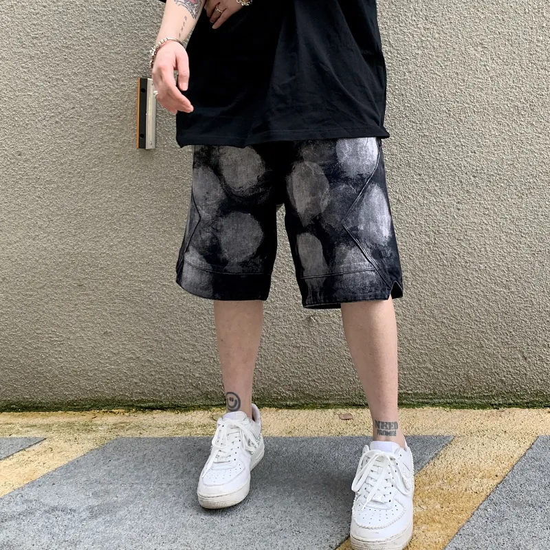 A11SLAVE Loose Fit Shorts Unisex Black Gray Color-2