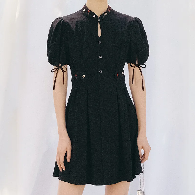 Even Vintage Dress Women's Black-3