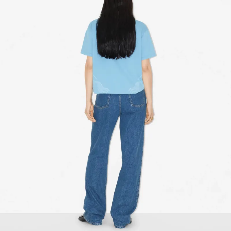Burberry Equestrian Knight T Shirt Light Blue-2