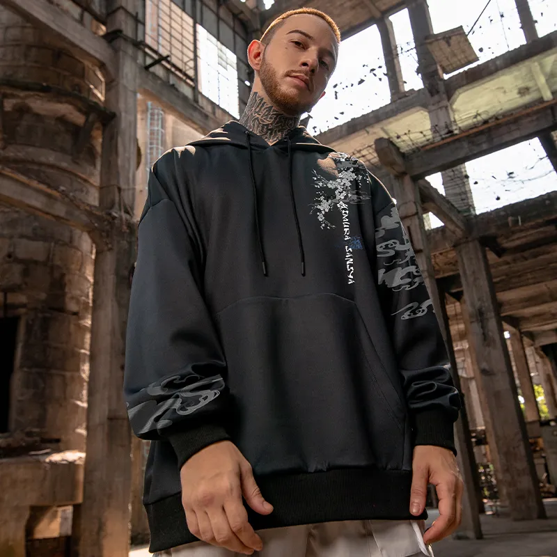 SANSYAS HONGLIANZHIMENG ZHAOYUN Hooded Loose Fit Regular Sweatshirt Unisex-7