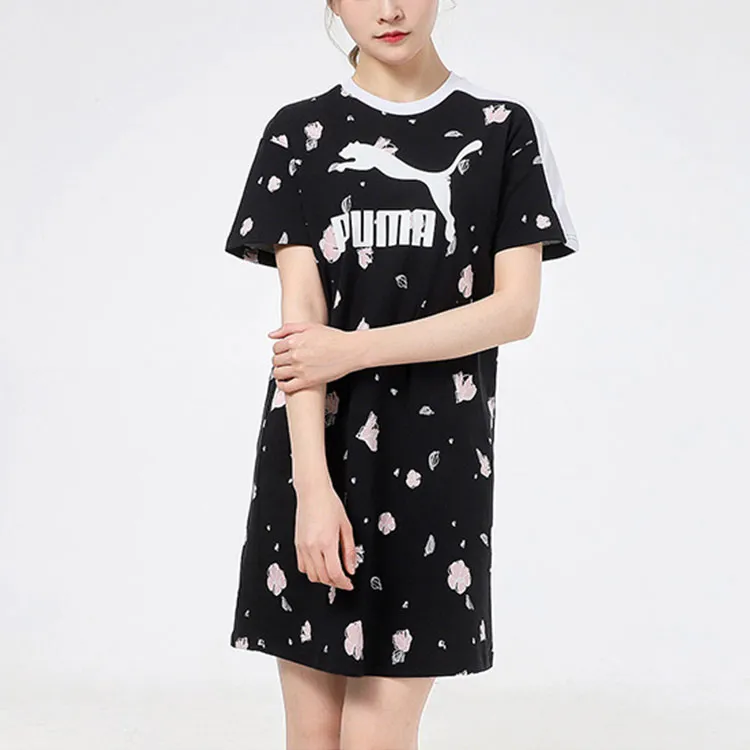 PUMA Short Sleeved Dress Women's Black-2
