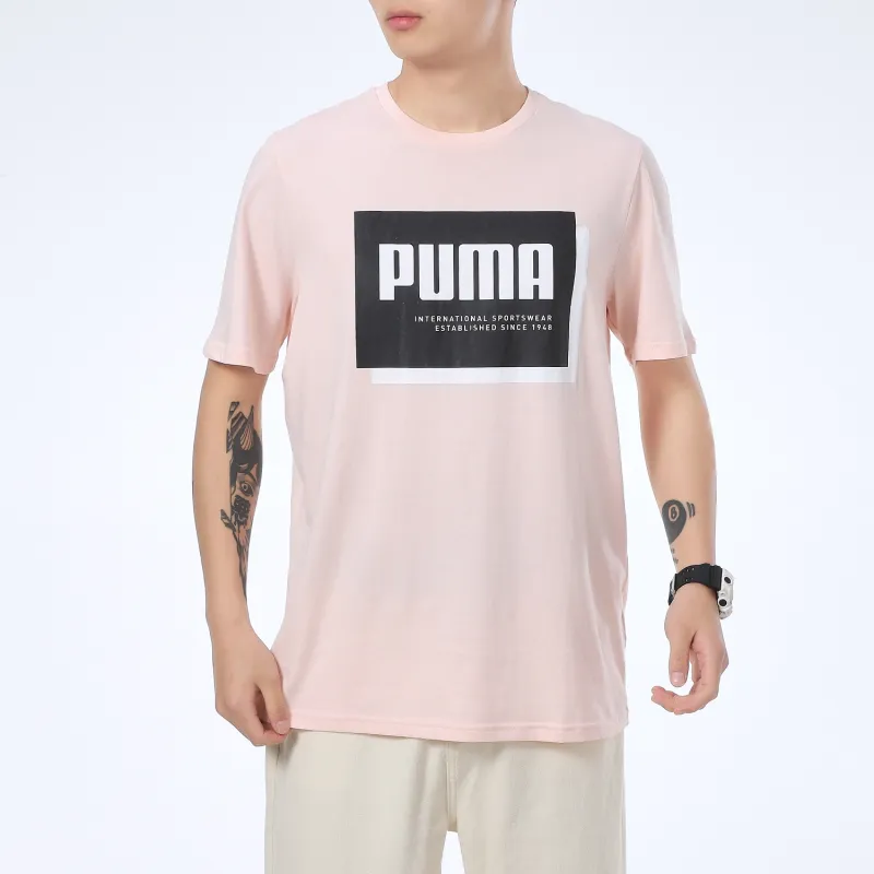 PUMA Summer Court T Shirts Men Pink-2