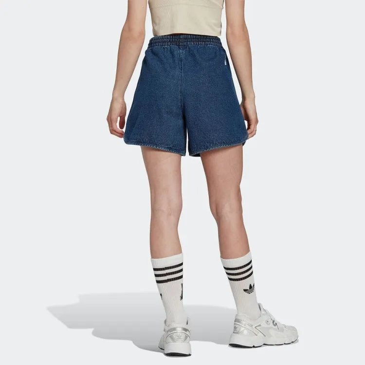 Adidas Originals Denim Shorts Women's Blue-2
