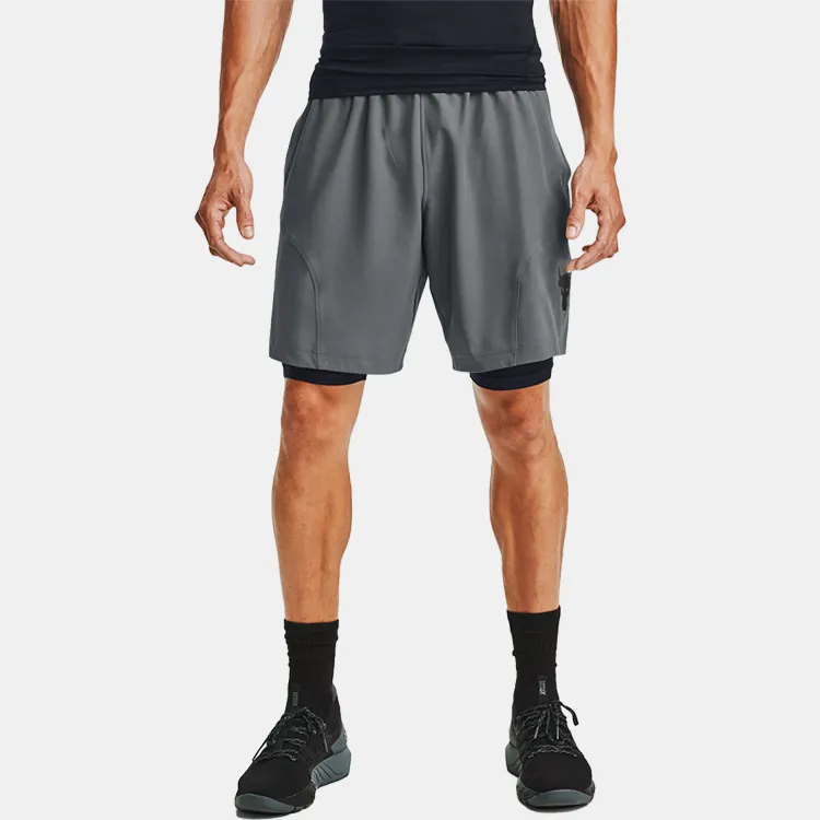 Under Armour Fitted Shorts Men's Peach Gray-3