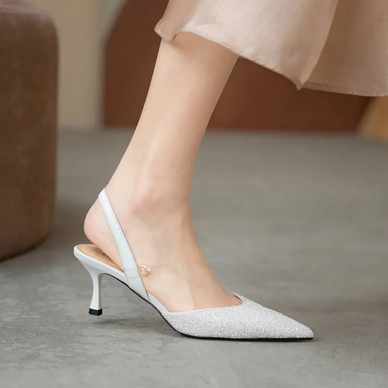 CAMEIDO High Heels Women's White-2