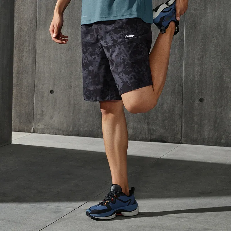 LiNing Training Series Casual Shorts Men's Standard Black Printed-4