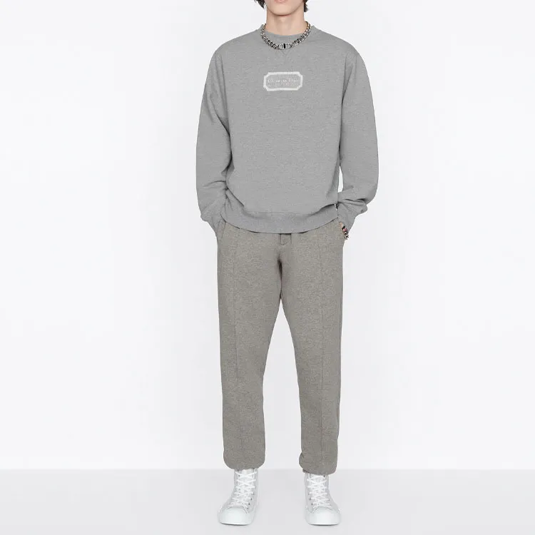 DIOR Sweatshirts Men Gray-4