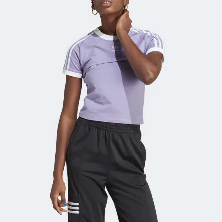 Adidas Originals Crop Tops Women's Light Purple-2