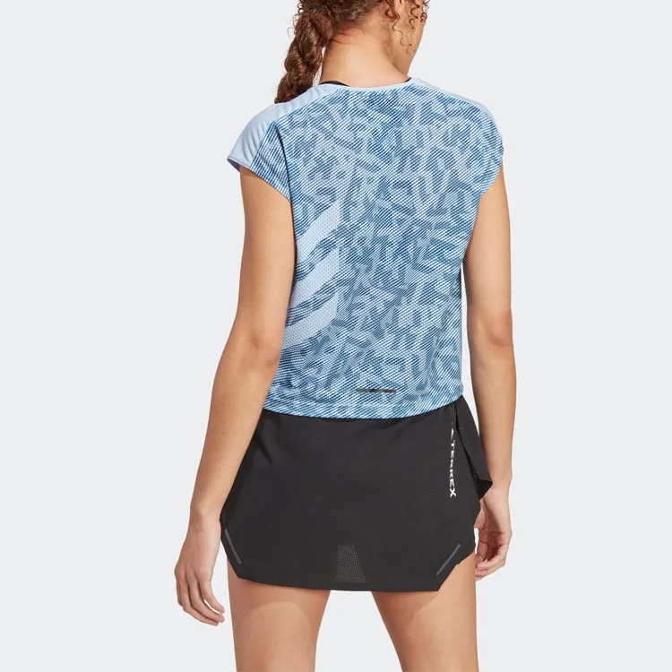 Adidas Terrex Agravic Pro T Shirt Women's Light Pink Blue-2