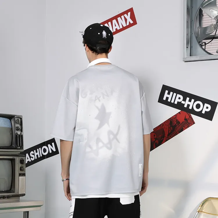 GENANX Straight Elbow Length Sleeved T Shirt Unisex-3
