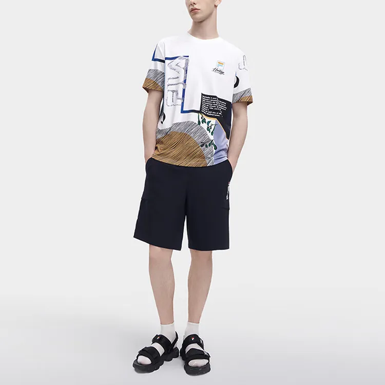 FILA Set-in Sleeve T-Shirt Men's Multicolor-4