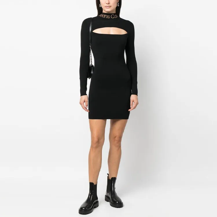 Calvin Klein Long-Sleeved Dresses Women's Black-2