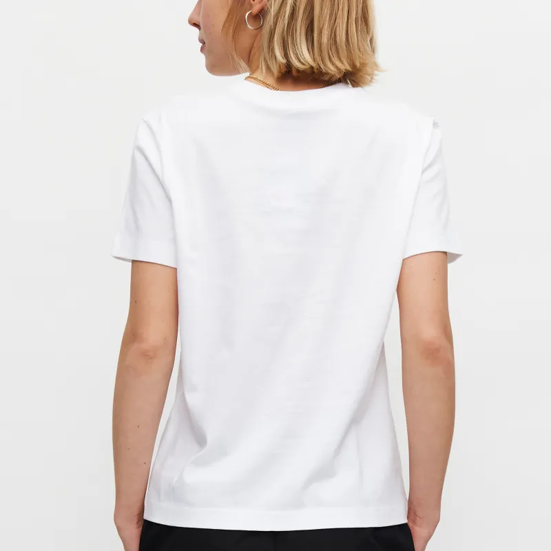 Champion Drop Shoulder Sleeve T-Shirt Women's White-2