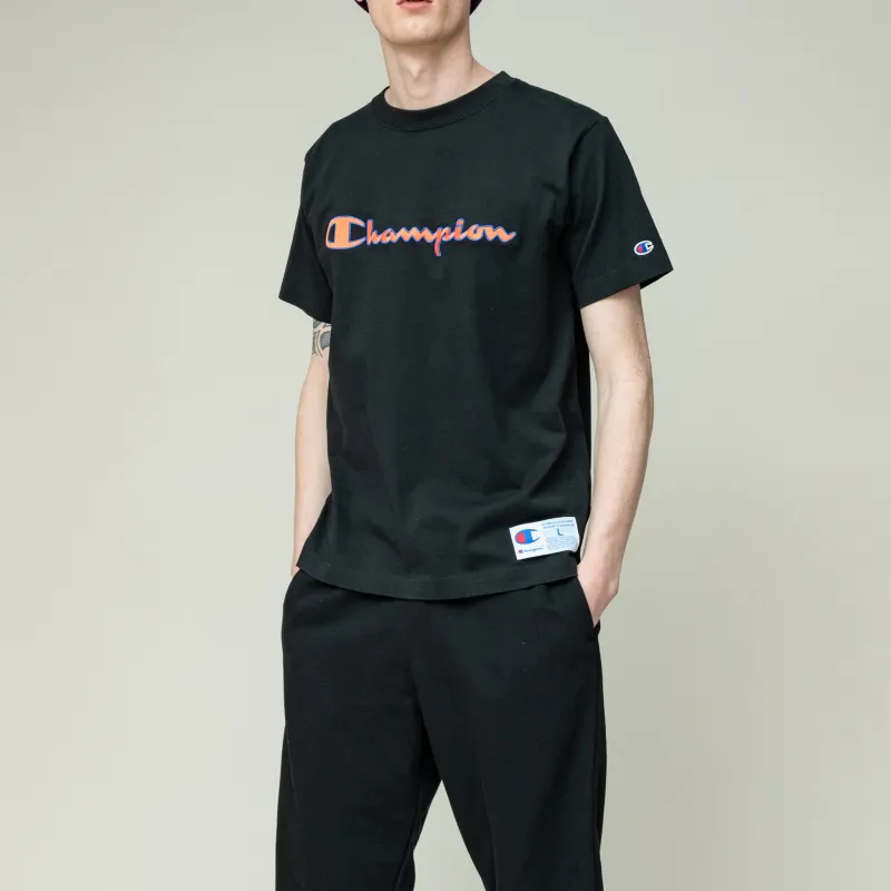Champion T Shirt Japan Version Unisex Black-2