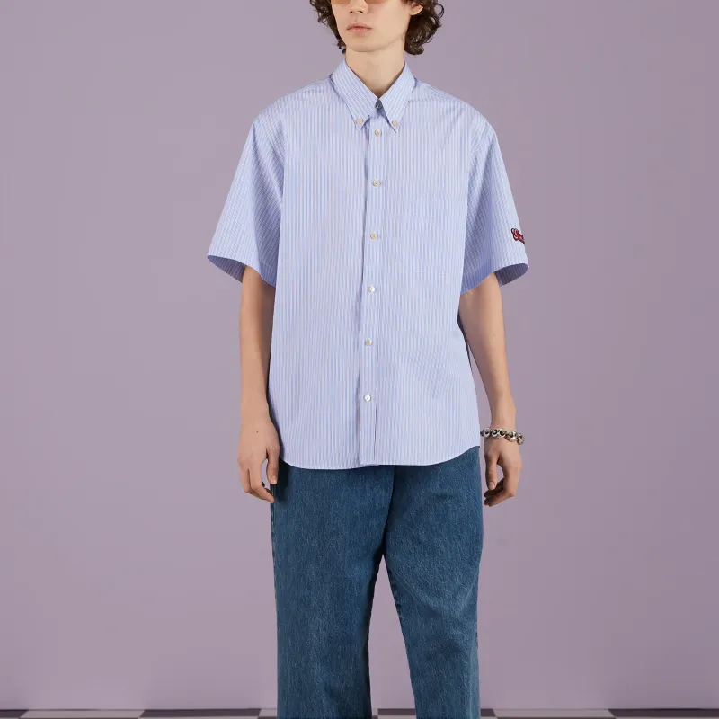 GUCCI Embroidered Logo Short Sleeve Shirt-1