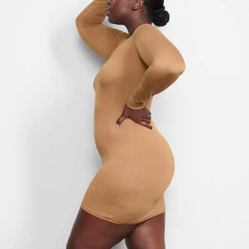 Skims Long-Sleeved Dresses Women's Camel-3