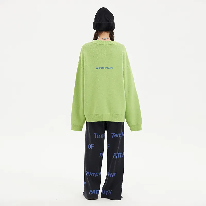 TEMPLER OF FAITH Sweaters Unisex Light Green-2