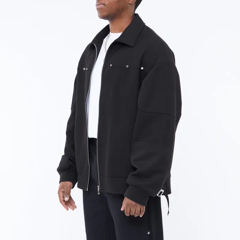 FANBIOU FW21 Fitted Jacket Unisex Black-3