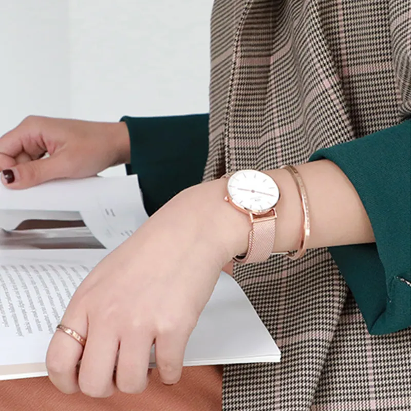 Daniel Wellington Alloy Bangles Unisex Rose Gold-2