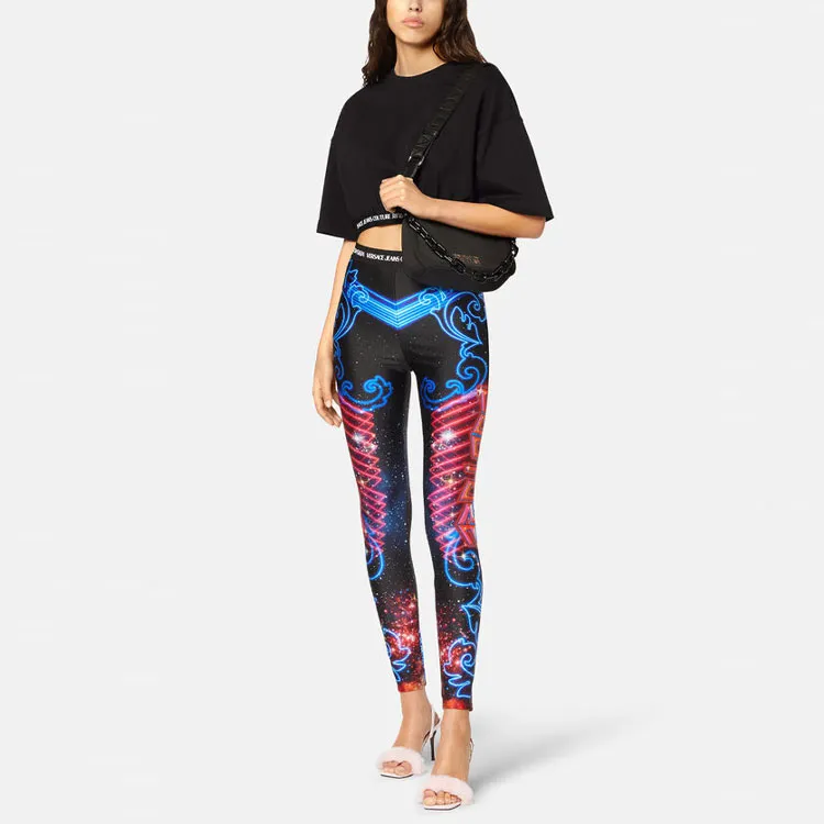 VERSACE JEANS COUTURE Crop Tops Women's Black-1