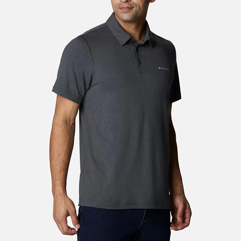 Columbia Polo Shirts Men Linen Gray-2