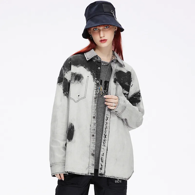 Boy London FW21 Loose Fit Denim Jacket Unisex Gray-4