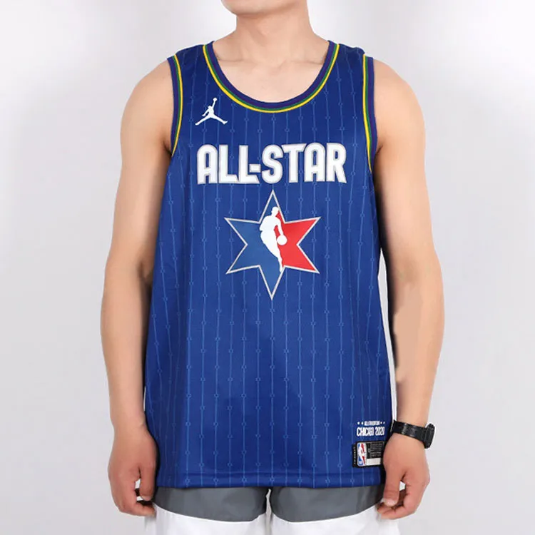 Jordan Basketball Jersey Men's Blue-2